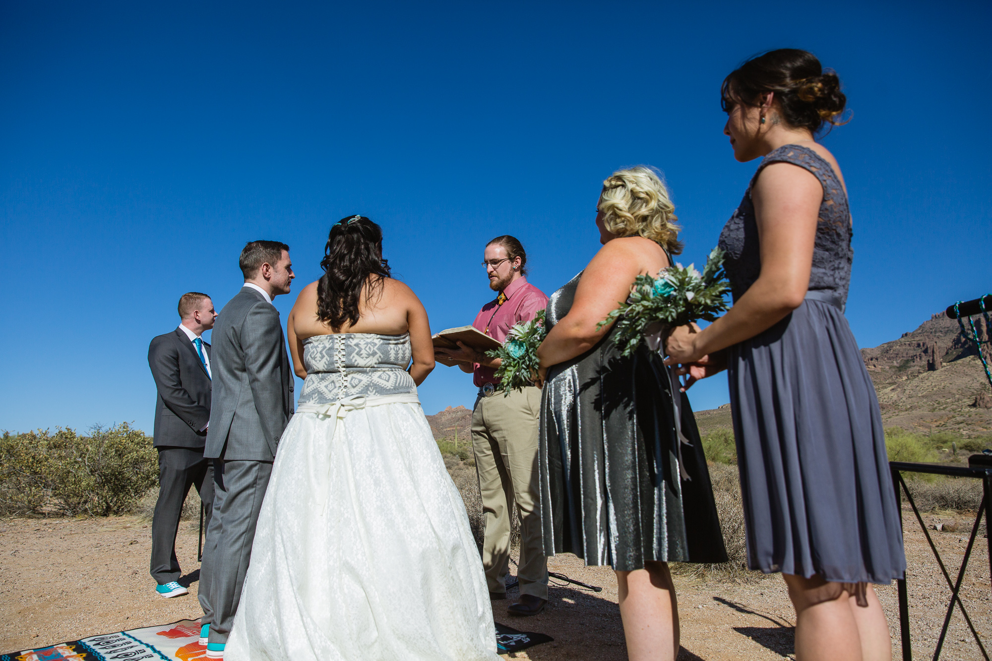 Lost Dutchman state park wedding ceremony by PMA Photography.