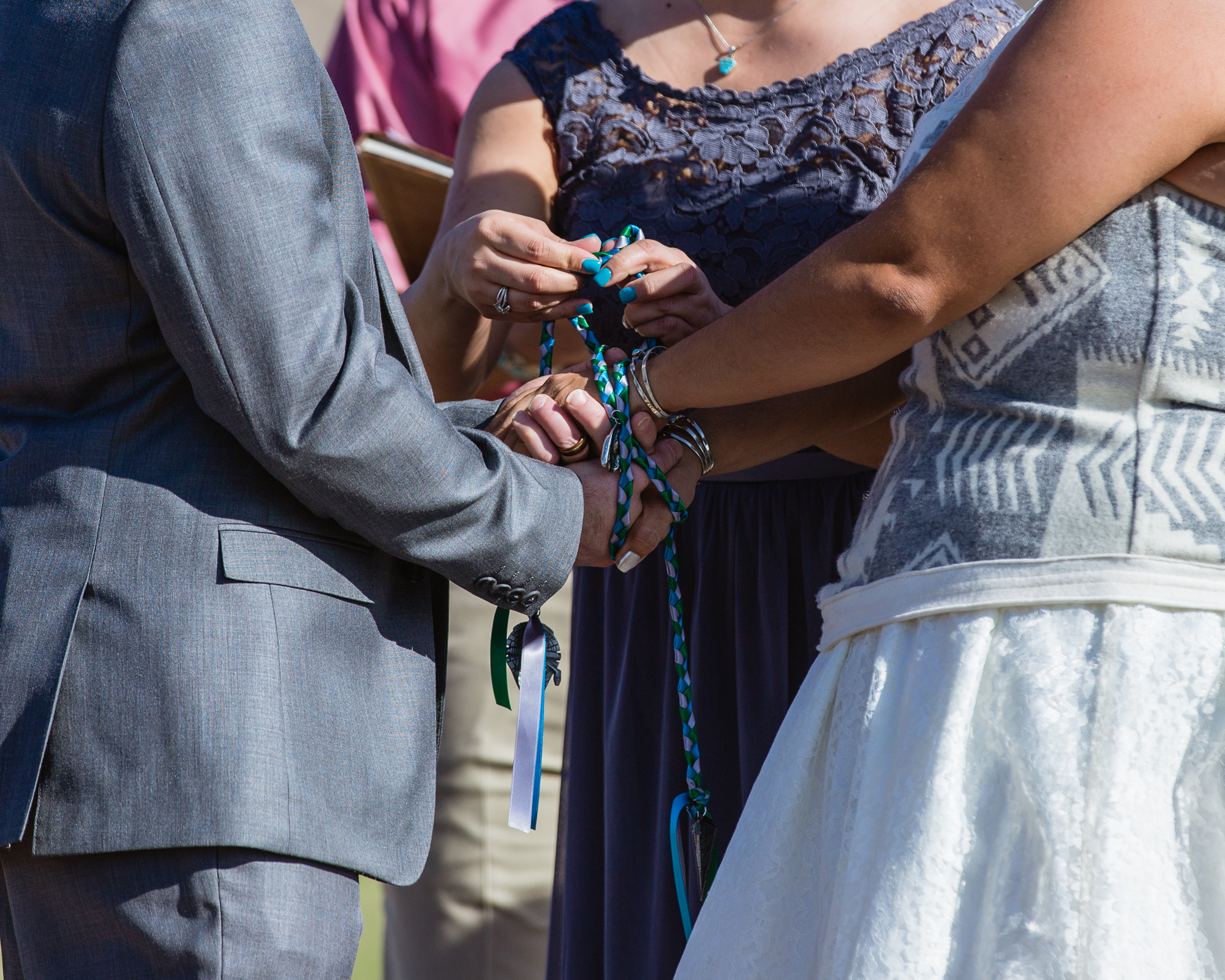 Irish handfasting wedding ceremony by Arizona wedding photographer PMA Photography.