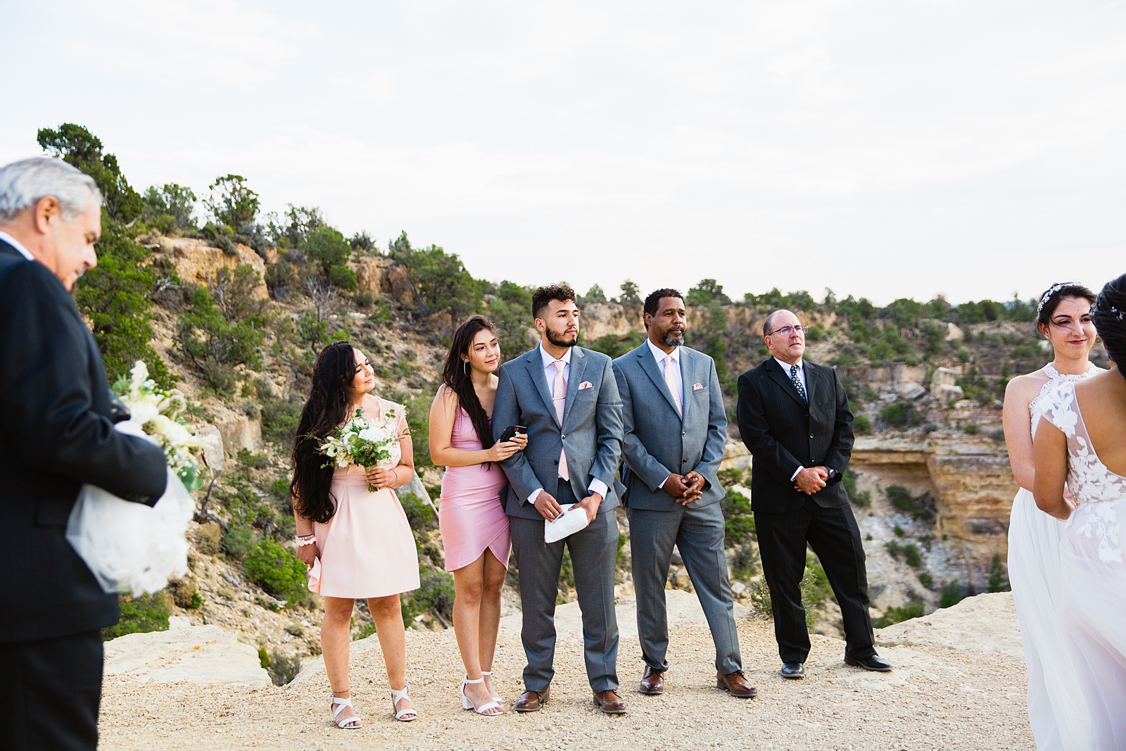Guests at a Grand Canyon elopement by PMA Photography.