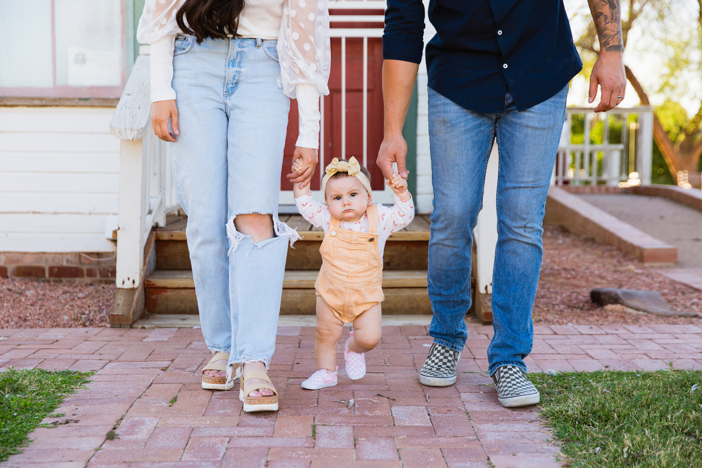 Family pose during their Glendale family session by Arizona family photographer PMA Photography.