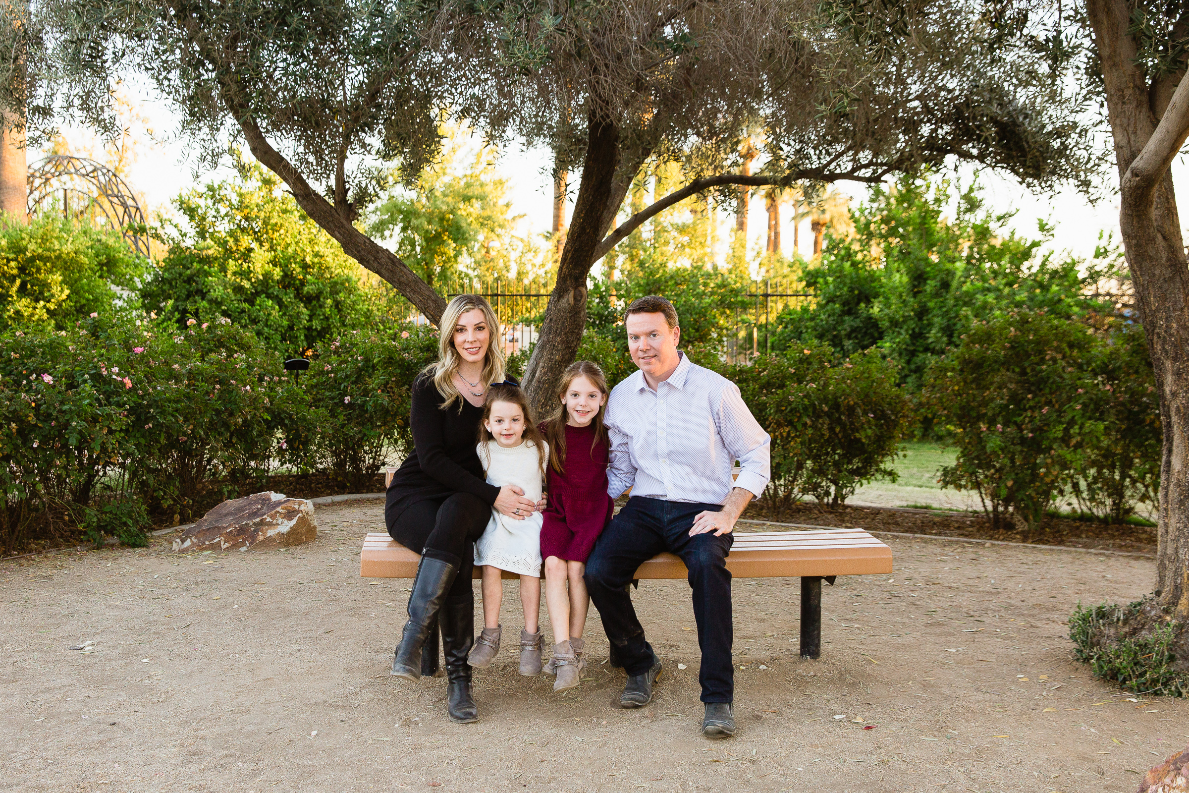 Family pose during their Glendale family session by Arizona family photographer PMA Photography.