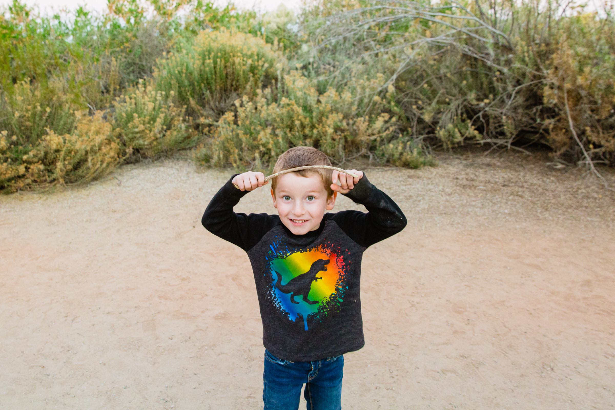Portrait of a child for their Riparian Preserve at Water Ranch family session by Gilbert family photographer PMA Photography.