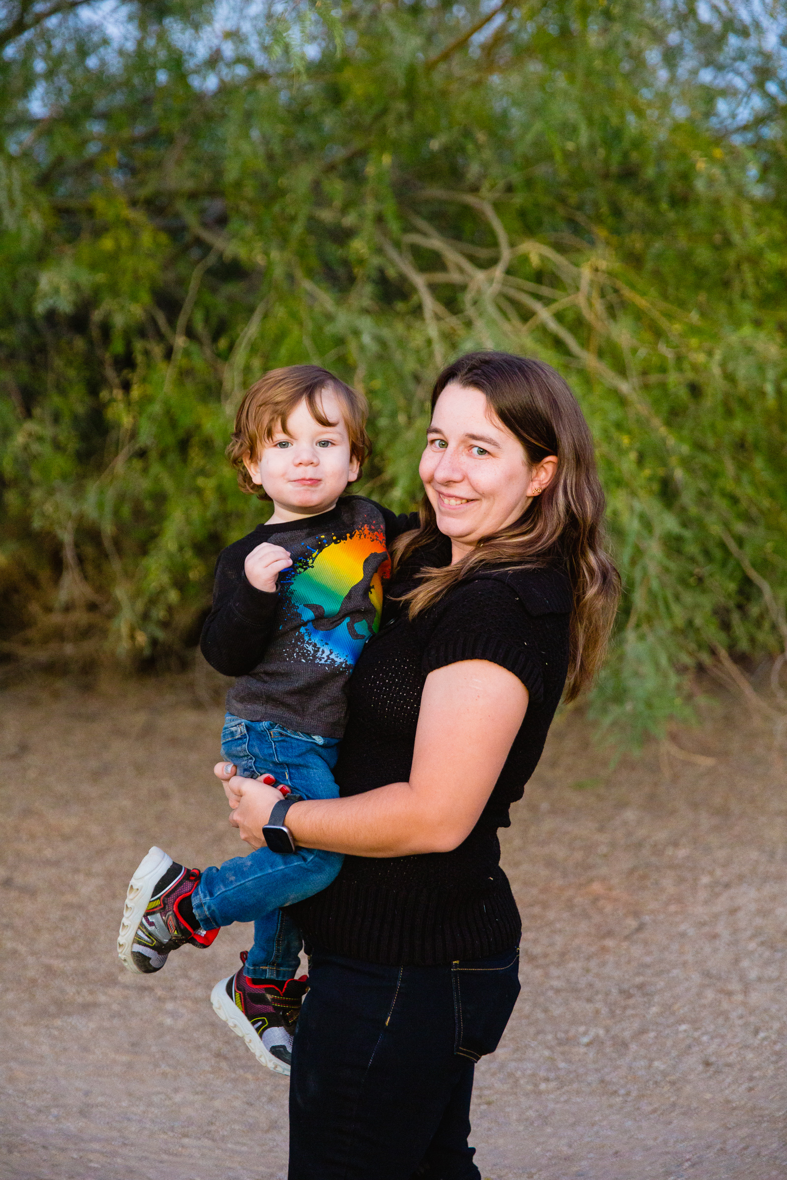 Mother and son together during their Riparian Preserve at Water Ranch family session by Gilbert family photographer PMA Photography.