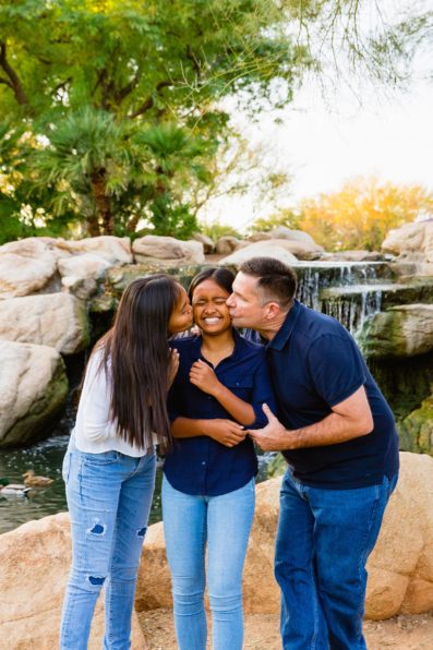 Family having fun together at their Anthem family session by Arizona family photographer PMA Photography.