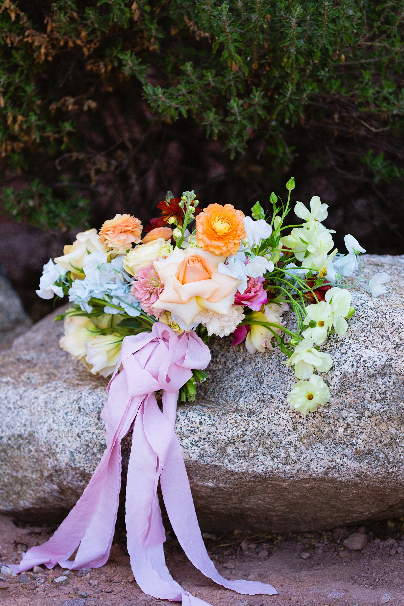 Bride's colorful and elegant bouquet by PMA Photography.