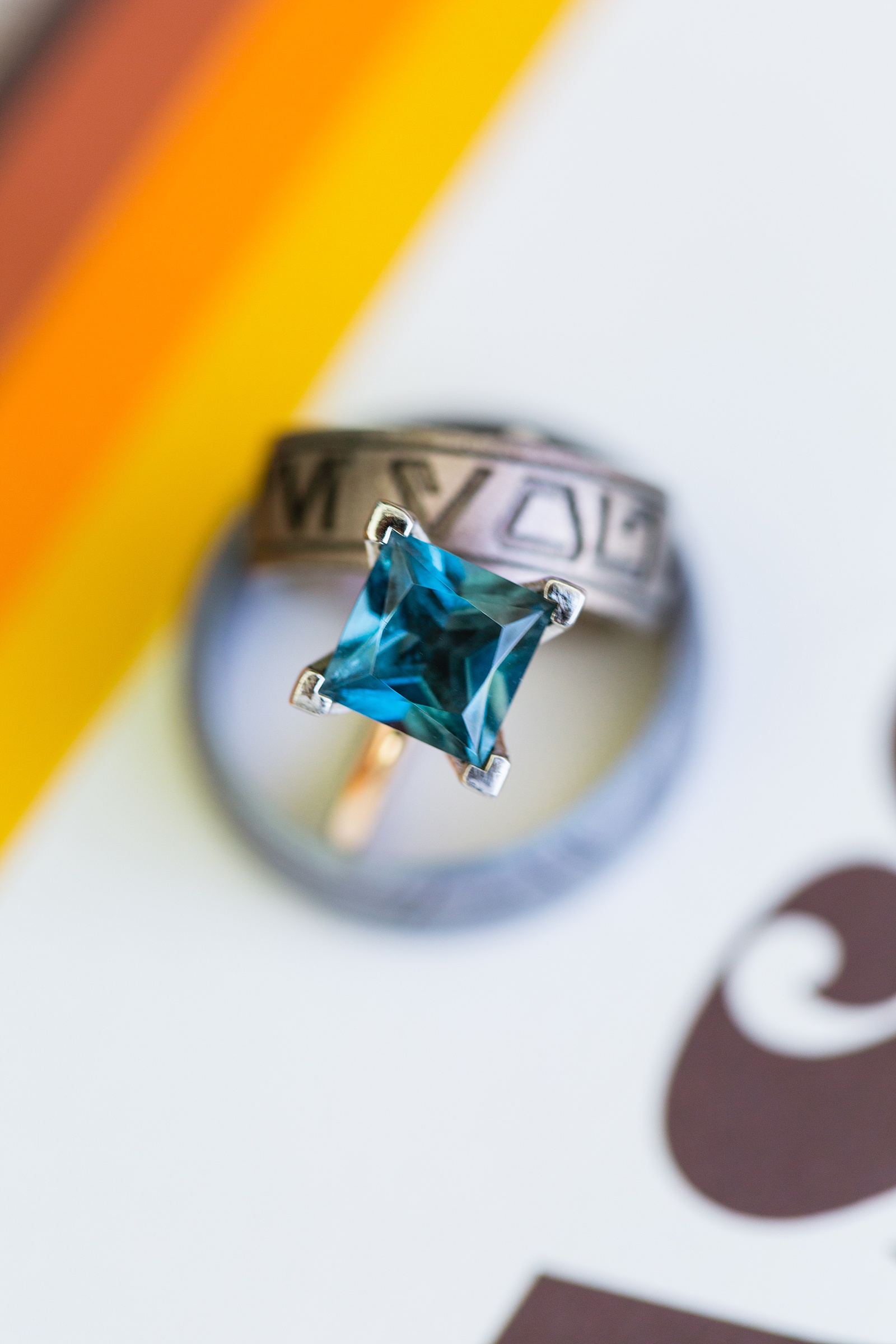 Bride's wedding day details of Star Wars wedding band by PMA Photography.