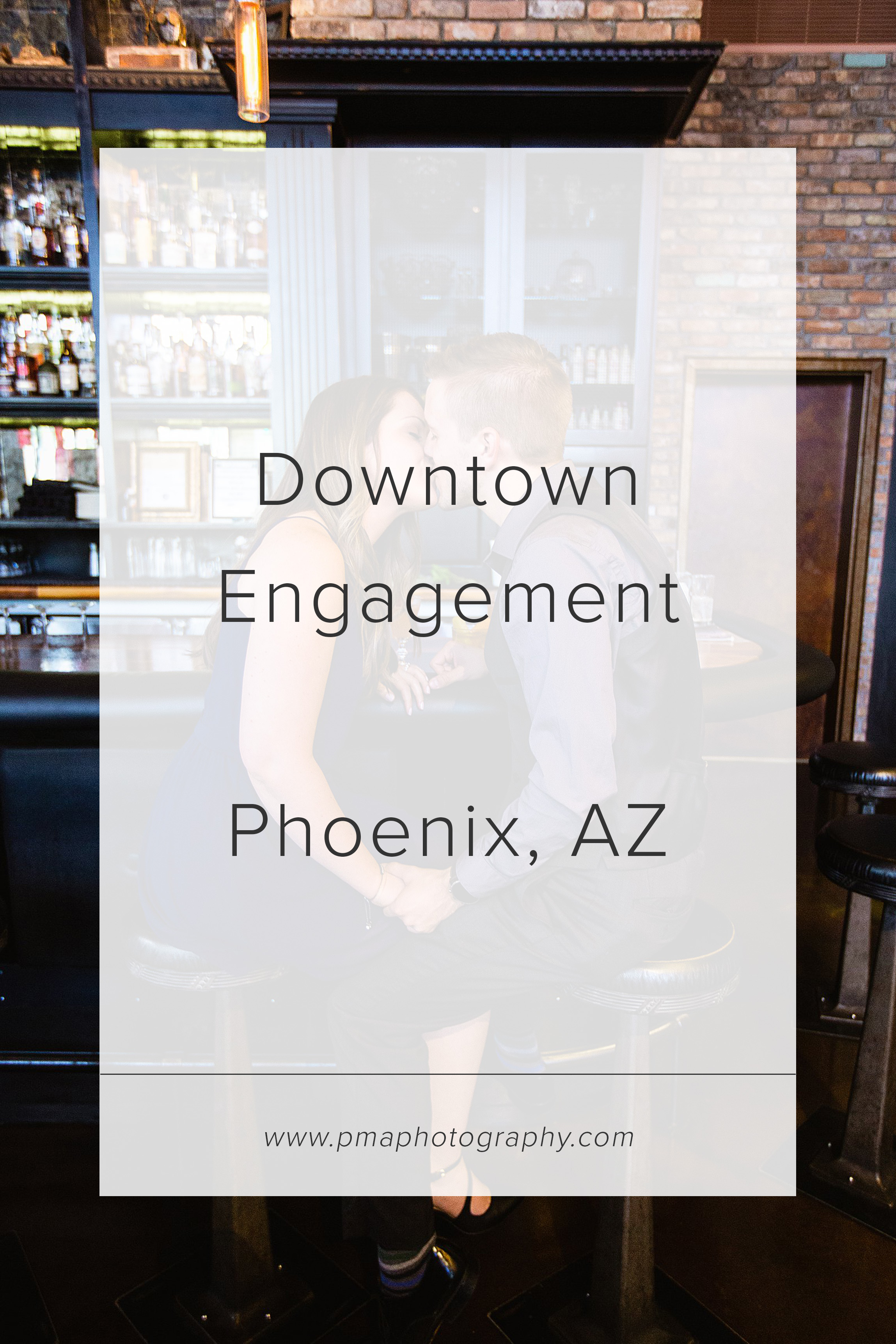 Downtown Phoenix engagement session by Phoenix engagement photographer PMA Photography.